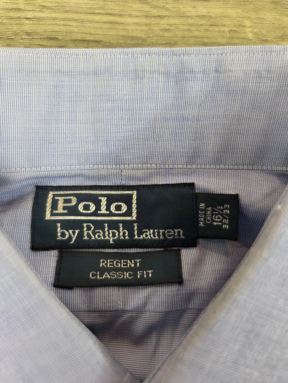 Polo Ralph Lauren Regent Dress Shirt Men's 16.5 - 32/33 Blue Cotton Preppy